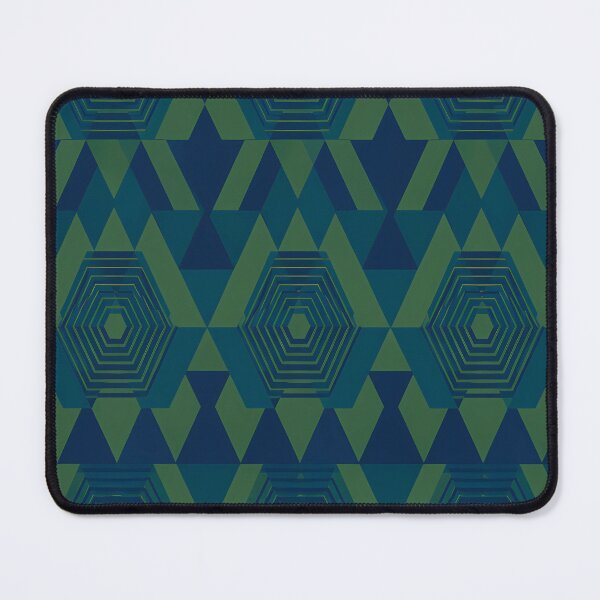 Item preview, Forest Green and Navy Geometric Hexagon Pattern designed and sold by zenjiinspired.