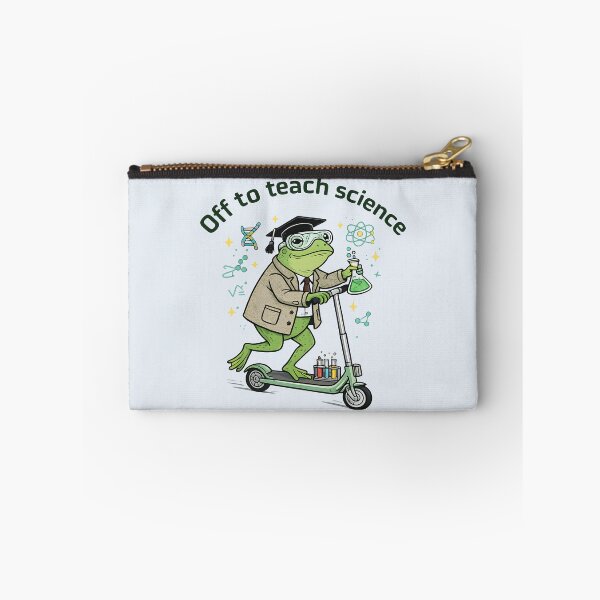 Item preview, Off To Teach Science Funny Frog Teacher STEM Humor Quote designed and sold by Aesthetic-Avenue.