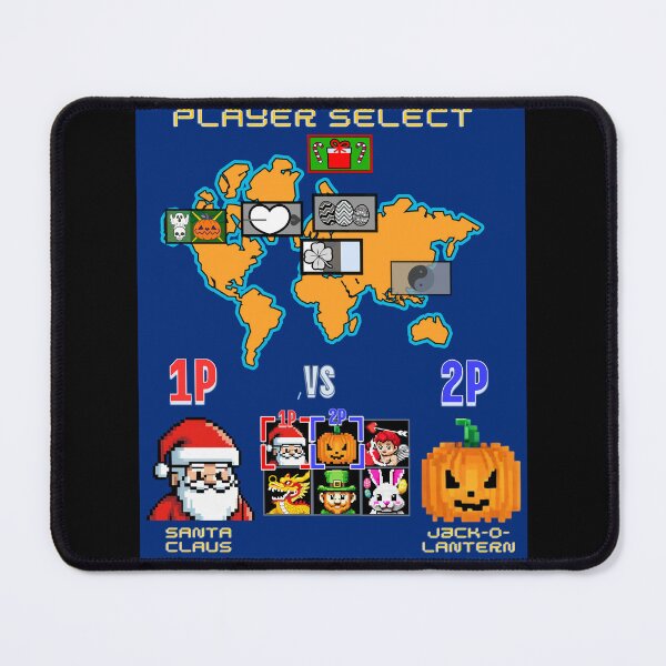 Item preview, PLAYER SELECT: Santa Claus VS Jack-O-Lantern designed and sold by FREEKNSTEIN.