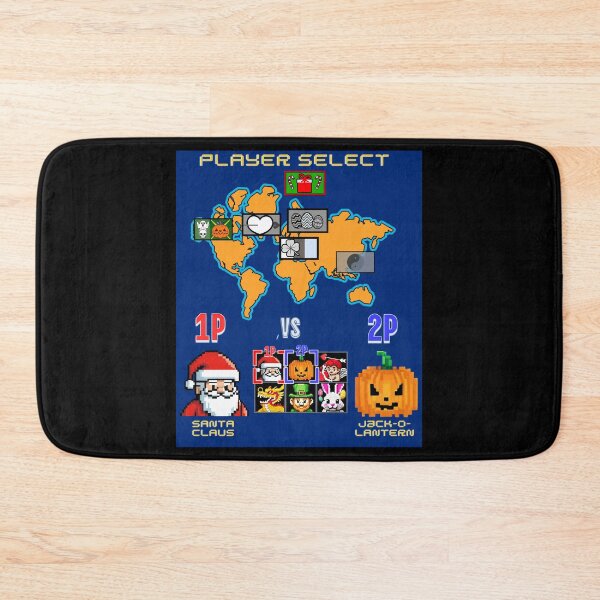 Item preview, PLAYER SELECT: Santa Claus VS Jack-O-Lantern designed and sold by FREEKNSTEIN.