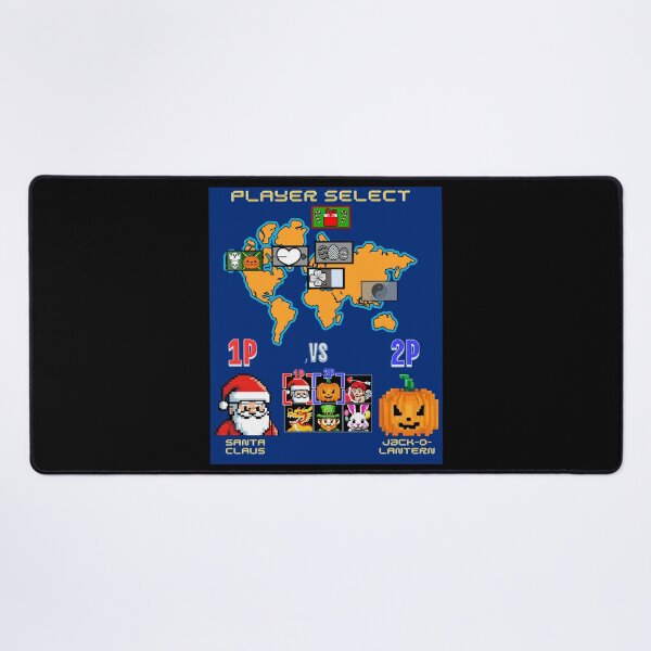 Item preview, PLAYER SELECT: Santa Claus VS Jack-O-Lantern designed and sold by FREEKNSTEIN.