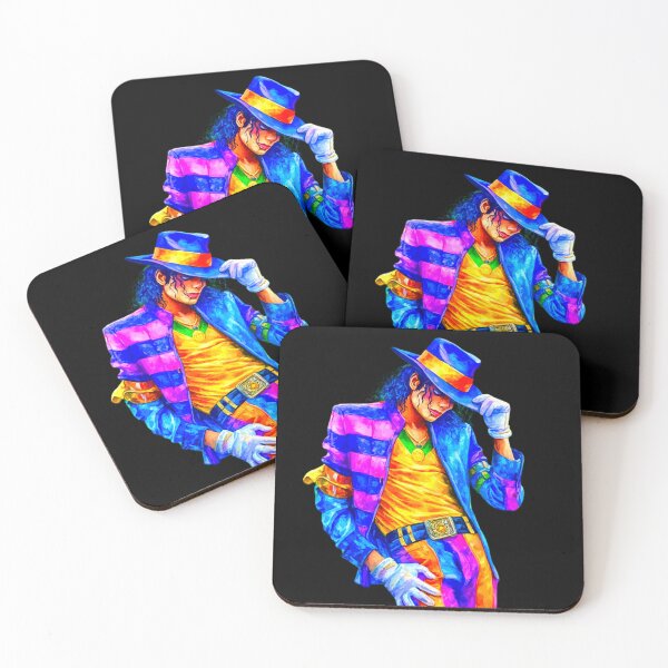 Item preview, Neon Retro Pop Dance King MJ Portrait Art designed and sold by ExploreAura Studio.