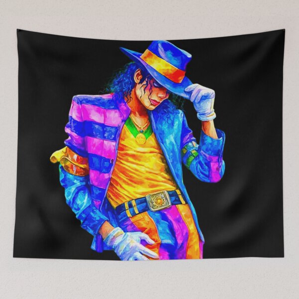 Item preview, Neon Retro Pop Dance King MJ Portrait Art designed and sold by ExploreAura Studio.