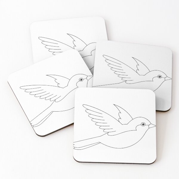 Item preview, Flying Bird Elegant 2 Line Art Gift designed and sold by OneLine Studio.