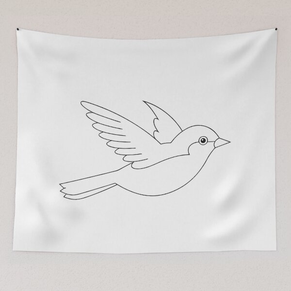 Item preview, Flying Bird Elegant 2 Line Art Gift designed and sold by OneLine Studio.