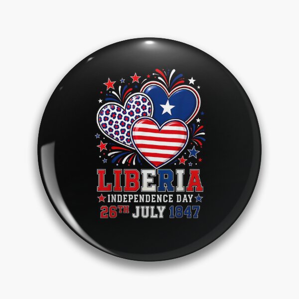 Item preview, Liberia Independence Day 1847 Patriotic Heart Liberian Flag designed and sold by MatherFisher.