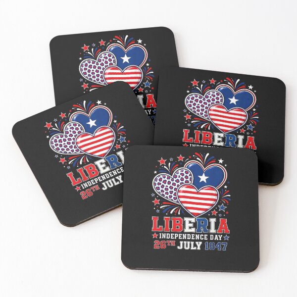 Item preview, Liberia Independence Day 1847 Patriotic Heart Liberian Flag designed and sold by MatherFisher.