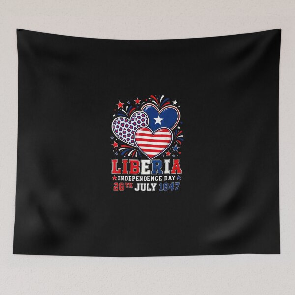 Item preview, Liberia Independence Day 1847 Patriotic Heart Liberian Flag designed and sold by MatherFisher.