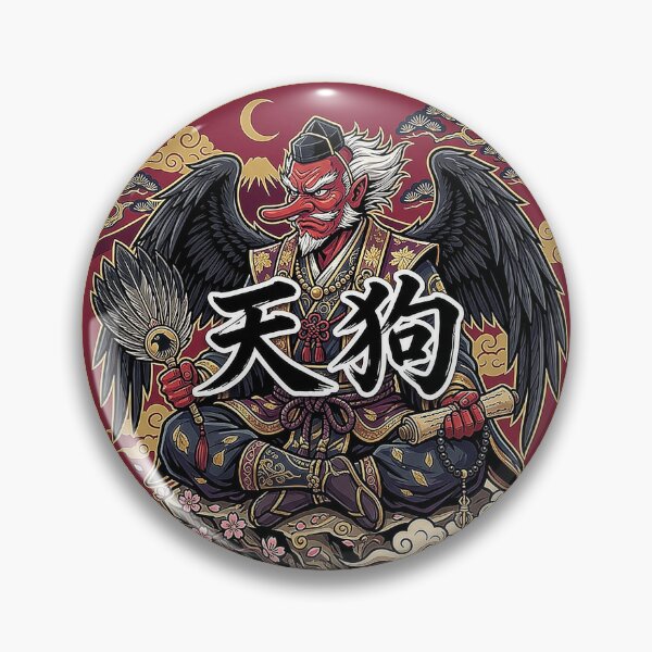 Item preview, Tengu Japanese Mythological Goblin Street Art Sticker designed and sold by TraditionalJapanArt.