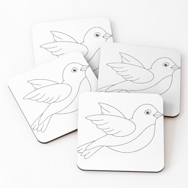 Aperçu de l'œuvre Oiseau en Vol Amical 1 Cadeau Line Art créée et vendue par OneLine Studio.