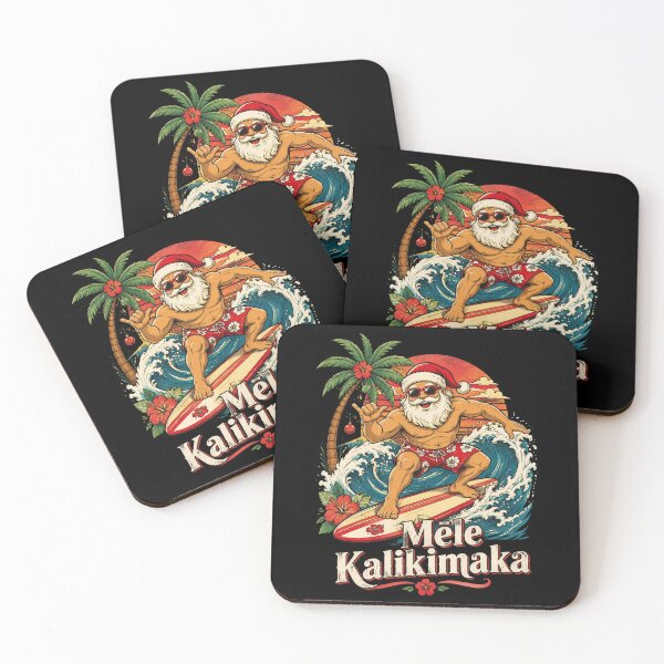 Item preview, Mele Kalikimaka Hawaiian Christmas in July Hawaii Santa designed and sold by OlakunleOloroz.