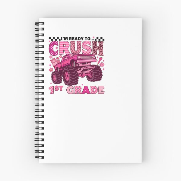 Item preview, Ready To Crush 1st Grade Pink Monster Truck Girls designed and sold by KroghDs.