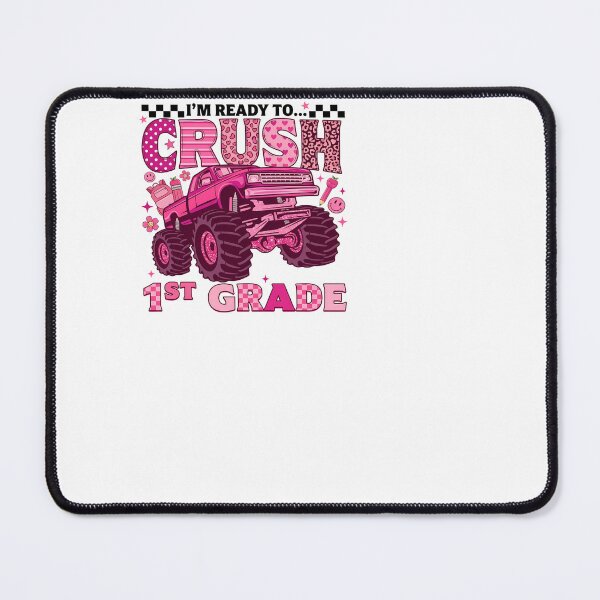 Item preview, Ready To Crush 1st Grade Pink Monster Truck Girls designed and sold by KroghDs.