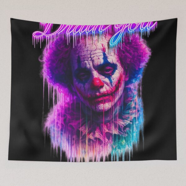 Item preview, Neon Cyberpunk Clown - Drain You Drip designed and sold by A E S T H E T A T A G.
