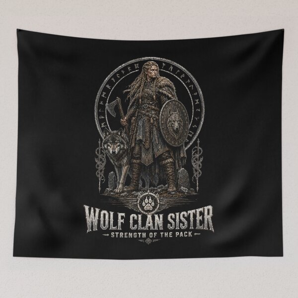 Item preview, Wolf Clan Sister — Strength of the Pack | Norse Viking Warrior designed and sold by R3X .