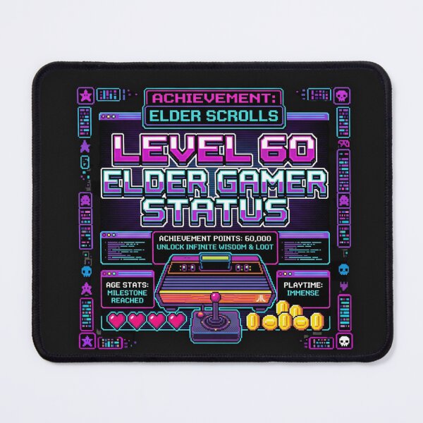 Item preview, Level 60 Unlocked Elder Gamer Status - 60th Birthday Retro Neon designed and sold by alalame.