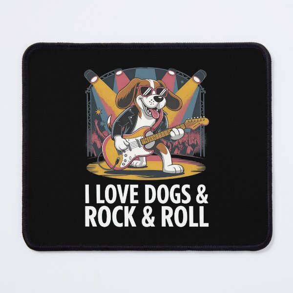 Item preview, Beagle Rocker Dog Electric Guitar Music Fan Art designed and sold by SoyLamderma.