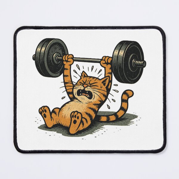 Item preview, Bench Press and Purr Funny Gym Cat – Weightlifting Cat Lover Design, Funny Fitness Gift designed and sold by AYACHI90.