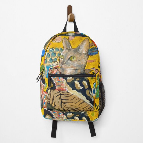 Item preview, Cat with Fan, an Ode to Klimt’s Lady with Fan designed and sold by ArtwithaFriend.
