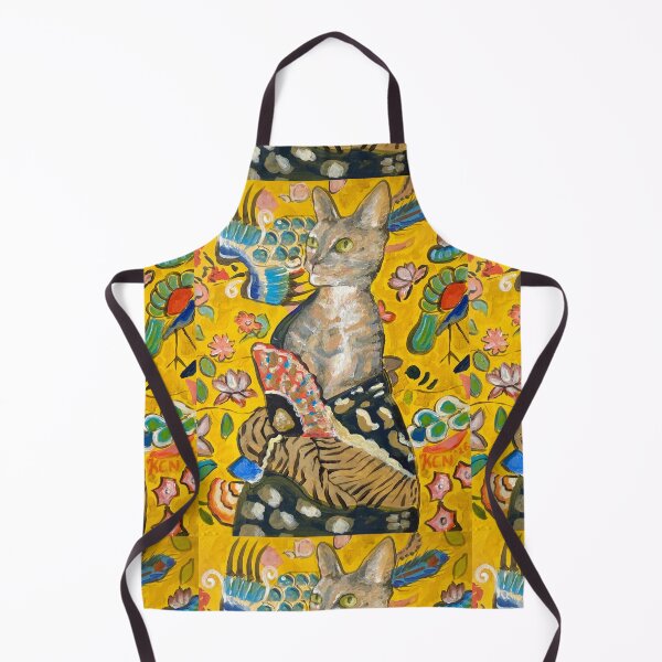 Item preview, Cat with Fan, an Ode to Klimt’s Lady with Fan designed and sold by ArtwithaFriend.