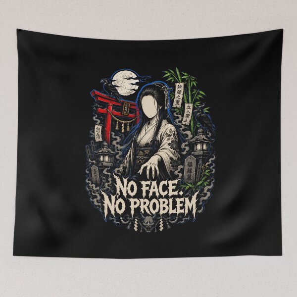 Item preview, No Face No Problem Japanese Metal Horror Design designed and sold by Tong4130.