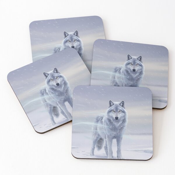 Item preview, Arctic White Wolf in Snow | Winter Wildlife Art designed and sold by RkskArt.