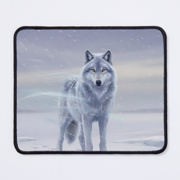 Item preview, Arctic White Wolf in Snow | Winter Wildlife Art designed and sold by RkskArt.
