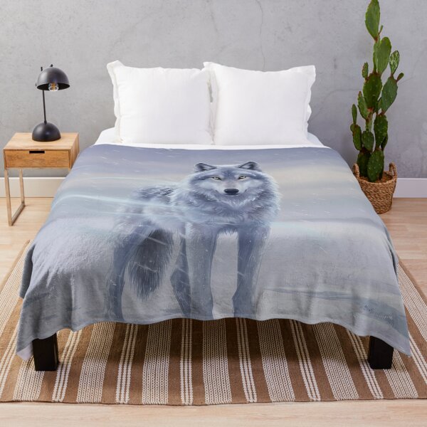 Item preview, Arctic White Wolf in Snow | Winter Wildlife Art designed and sold by RkskArt.