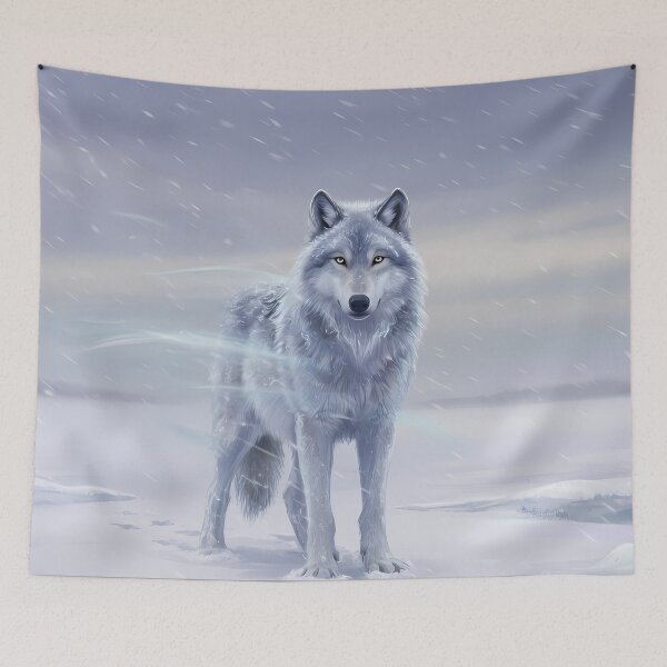 Item preview, Arctic White Wolf in Snow | Winter Wildlife Art designed and sold by RkskArt.