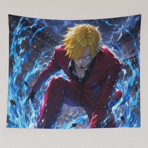 Item preview, Sanji Vinsmoke One Piece Blue Storm Power designed and sold by BrianRayan.