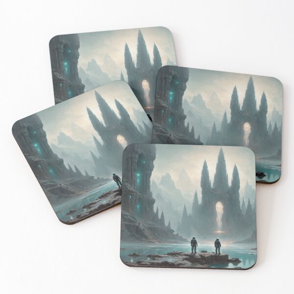 Item preview, Alien Monoliths Bright Sci-Fi City designed and sold by Feble.