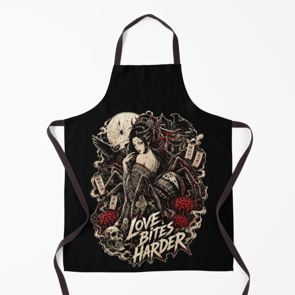 Item preview, Love Bites Harder Spider Yokai Metal Shirt Design designed and sold by Tong4130.