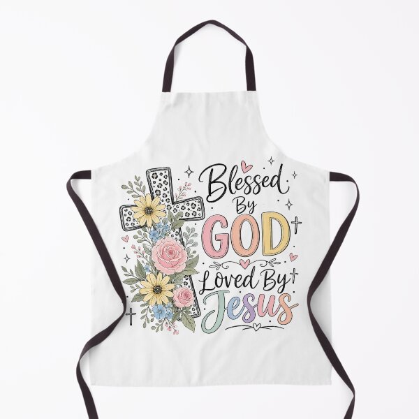 Item preview, Christian Inspirational Quote, Blessed By God Loved By Jesus designed and sold by graphic-genie.
