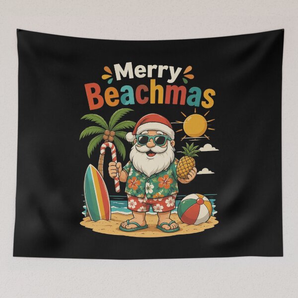 Item preview, Merry Beachmas Tropical Santa Funny Christmas In July designed and sold by OlakunleOloroz.