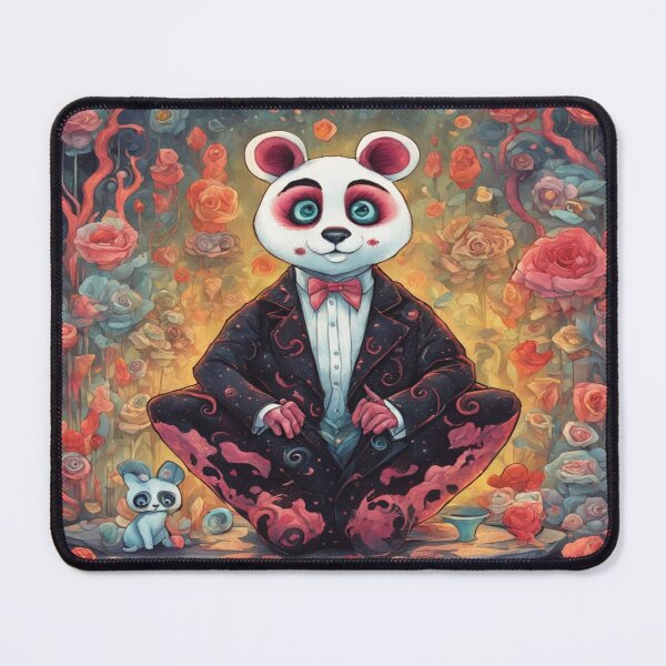 Item preview, Fantasy Panda Character with Decorative Floral Harmony designed and sold by FotoworldEdel.