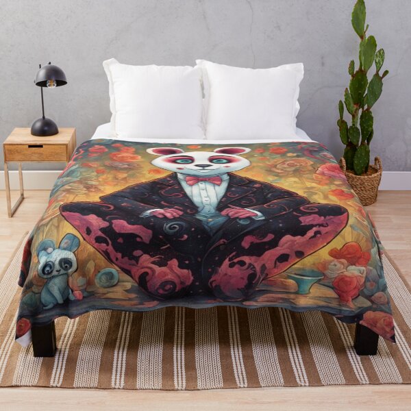 Item preview, Fantasy Panda Character with Decorative Floral Harmony designed and sold by FotoworldEdel.