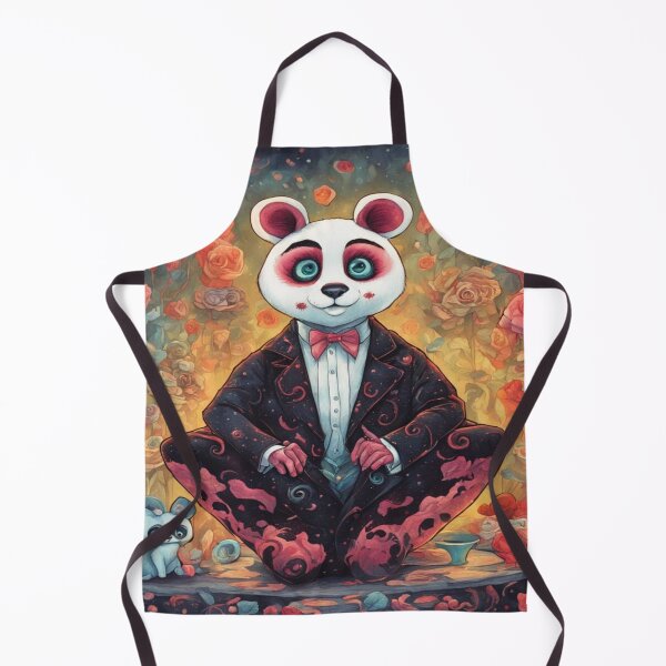 Artikelvorschau, Fantasy Panda Character with Decorative Floral Harmony entworfen und verkauft von FotoworldEdel.