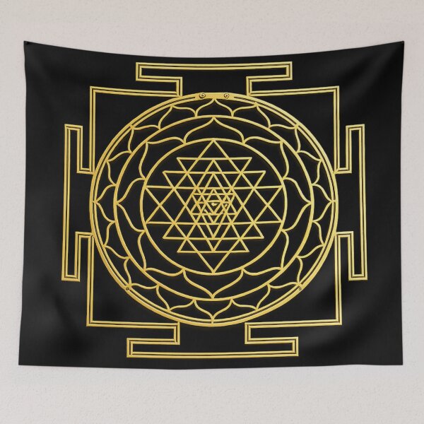 Item preview, Sri Yantra Sacred Geometry Design | Golden Mandala Spiritual Symbol Artwork designed and sold by Emoji Emblems.
