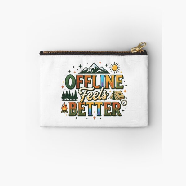 Item preview, Offline Feels Better T-Shirt | Outdoor Adventure Camping | Vintage Nature Typography designed and sold by Faisal  Shah.