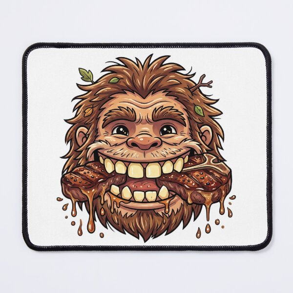 Item preview, Bigfoot BBQ - Big Mouth Full of Steak designed and sold by Spank My Yeti.