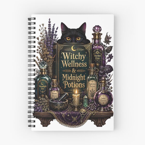 Item preview, Witchy Wellness And Midnight Potions Black Cat Halloween designed and sold by Sovereign Supply Co..