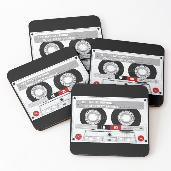 Item preview, Life Has No Rewind Cassette Tape Poster - Enjoy Every Moment Motivational Wall Art Print designed and sold by HappyGrandmaUB.