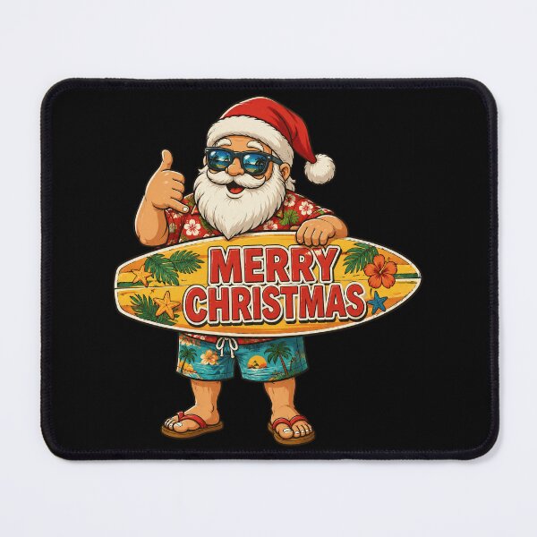 Item preview, Santa Surfing Hawaiian Beach Christmas in July Tropical Funny Xmas designed and sold by OlakunleOloroz.