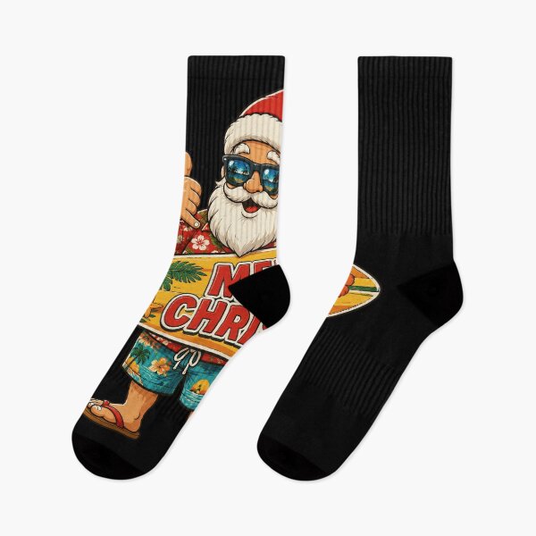 Item preview, Santa Surfing Hawaiian Beach Christmas in July Tropical Funny Xmas designed and sold by OlakunleOloroz.