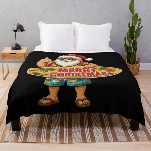 Item preview, Santa Surfing Hawaiian Beach Christmas in July Tropical Funny Xmas designed and sold by OlakunleOloroz.