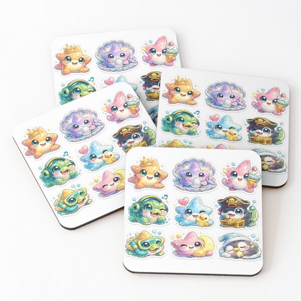 Item preview, Kawaii Starfish Sticker Sheet designed and sold by KrishAuraa.