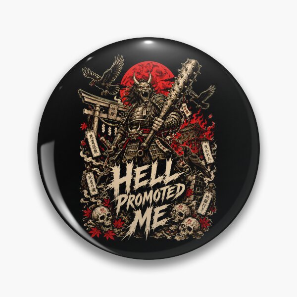 Item preview, Hell Promoted Me Japanese Oni Metal Shirt Graphic designed and sold by Tong4130.