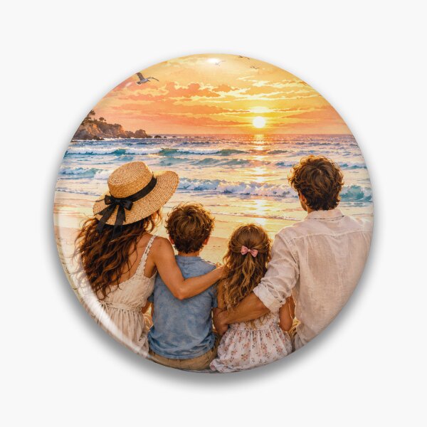 Item preview, Family Watching the Ocean Waves designed and sold by NestDesigns01.