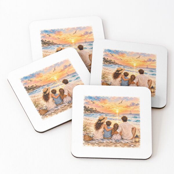 Item preview, Family Watching the Ocean Waves designed and sold by NestDesigns01.