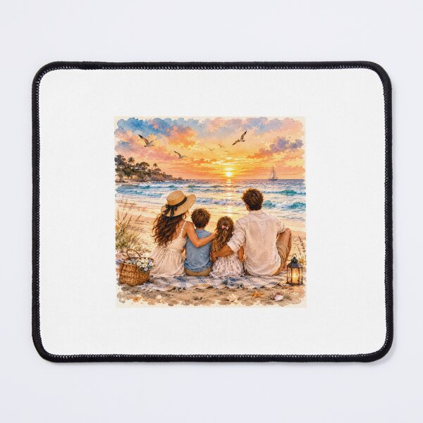 Item preview, Family Watching the Ocean Waves designed and sold by NestDesigns01.